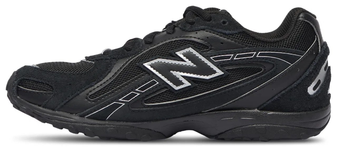 Детские кеды 204L New Balance, цвет Black/Metallic Silver — фото 2
