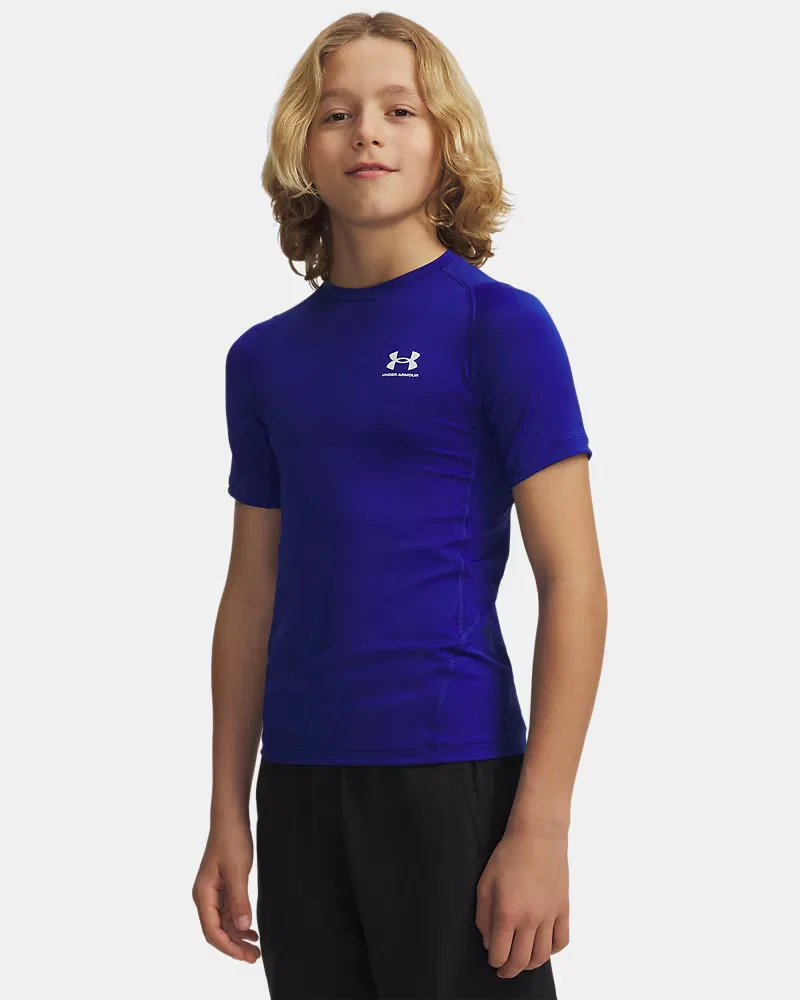 Футболка с коротким рукавом быстросохнущая HeatGear Armour UnderArmour, Royal/White