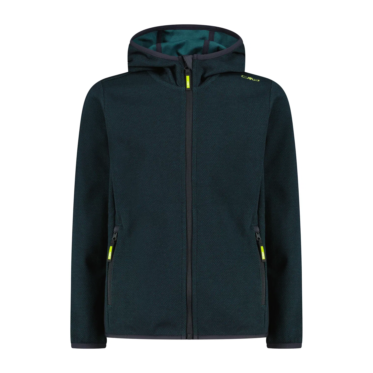 Детская флисовая куртка для мальчиков с капюшоном Kid Jacket Fix Hood Cmp, Navyblau Grun