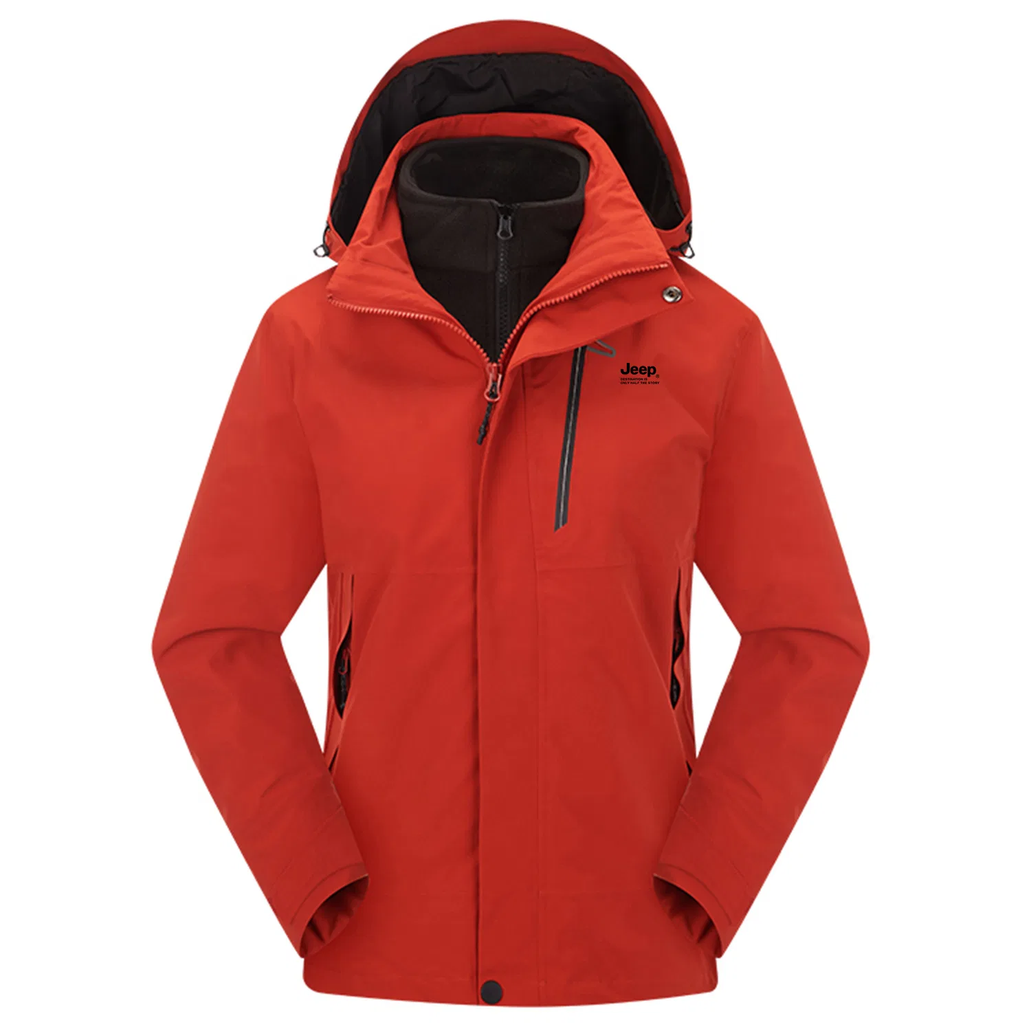 Детская куртка с капюшоном и съемной подкладкой Jeep Leisure Collection, Rosefinch Red