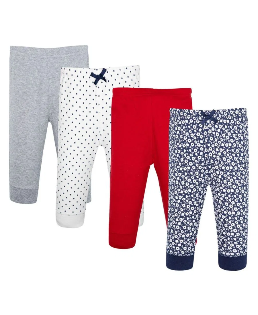 Комплект детских брюк и леггинсов из 4 предметов, хлопковый Hudson Baby, Navy Ditsy Floral