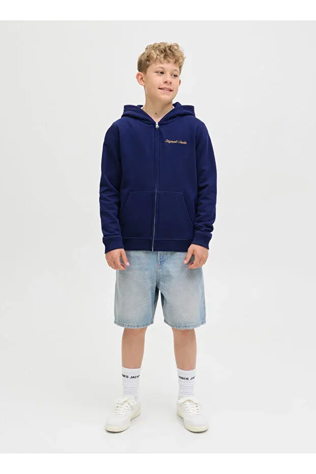 Детское худи для мальчиков с вышивкой Jack & Jones, Blue
