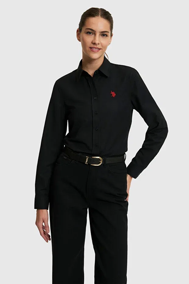Женская рубашка с длинным рукавом Basics U.S. Polo Assn., Black