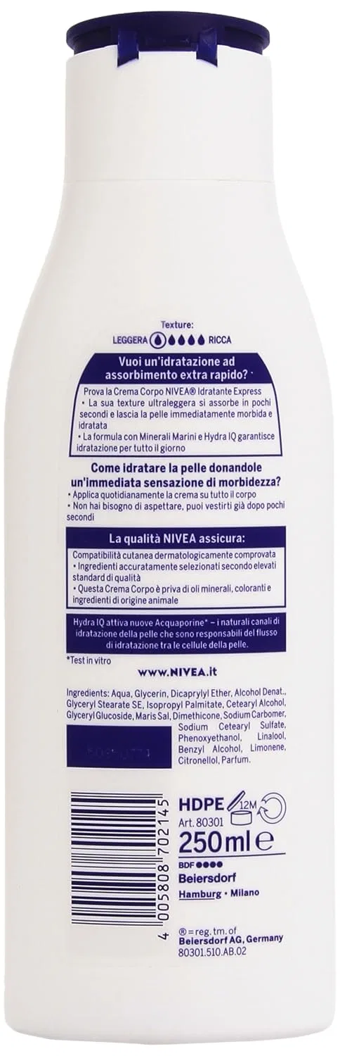 Крем для тела Nivea Express Moisturizing, 250 мл — фото 2