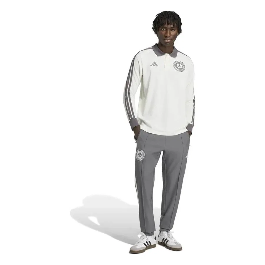 Спортивные брюки с завязкой Mercedes-AMG Petronas Formula 1 Team Silver Arrows Icon Track Pant Men adidas, Серый — фото 4