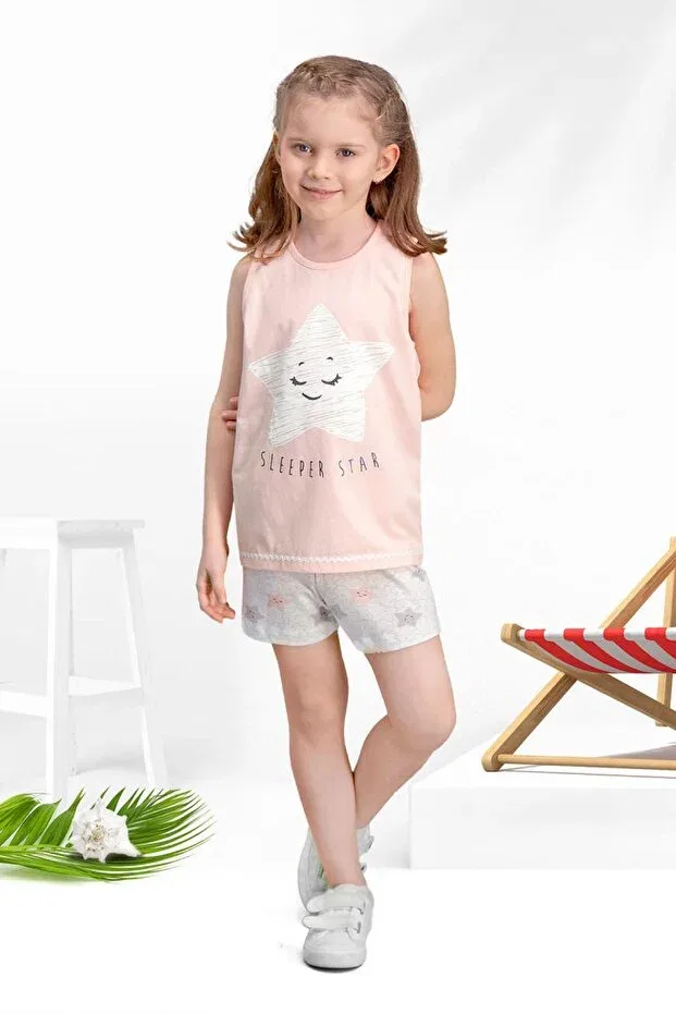 Детские шорты для девочек с принтом Set Arnetta, Light Pink