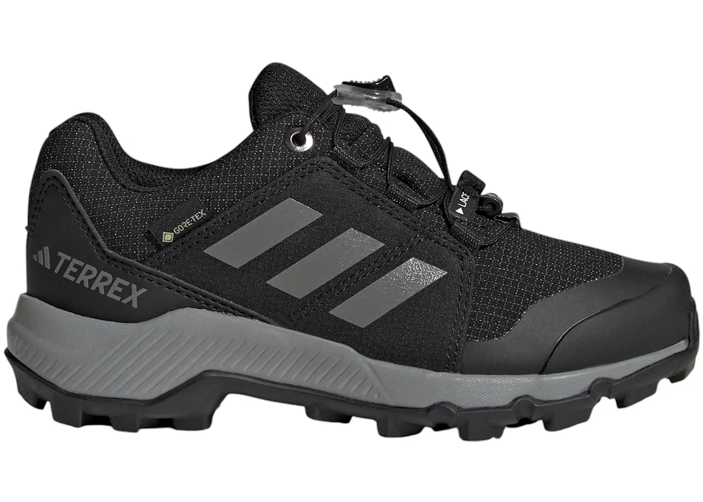 Детские кроссовки для активного отдыха с мембраной Gore-Tex Adidas Terrex, Core Black/Grey Three/Core Black
