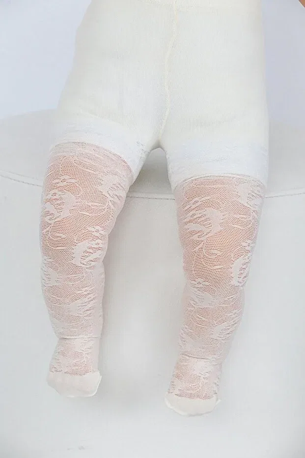 Детские колготки с принтом Frezya baby pantyhose kembk Daymod, Bone — фото 2