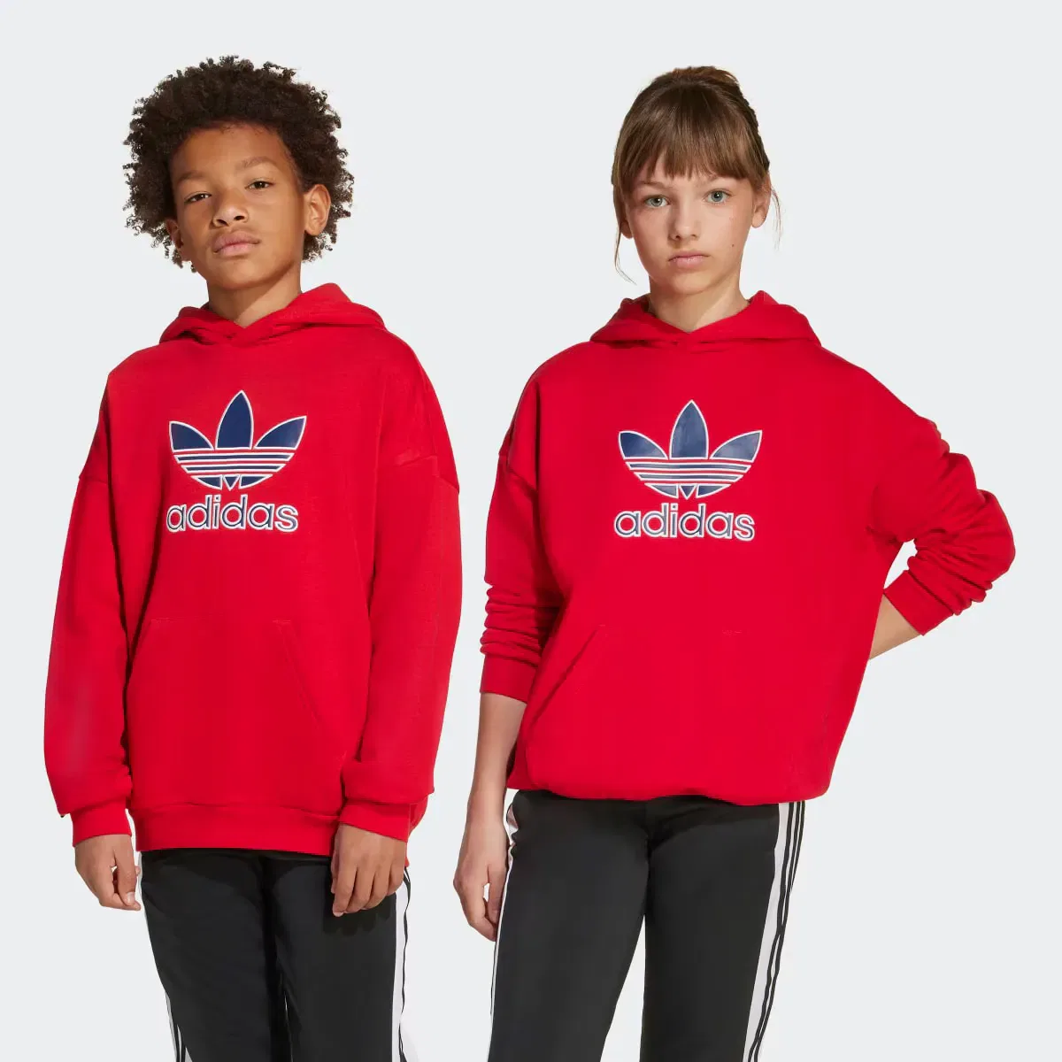 Детская худи с капюшоном для мальчиков Trefoil Kids adidas, Red