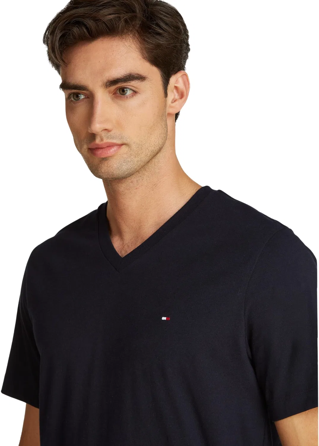 Мужская футболка с коротким рукавом Essential V-Neck Tee Tommy Hilfiger, Desert Sky — фото 4