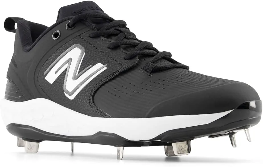 Бейсбольные кроссовки New Balance Fresh Foam X 3000 V6 для мужчин, металлические, черно-белый — фото 3