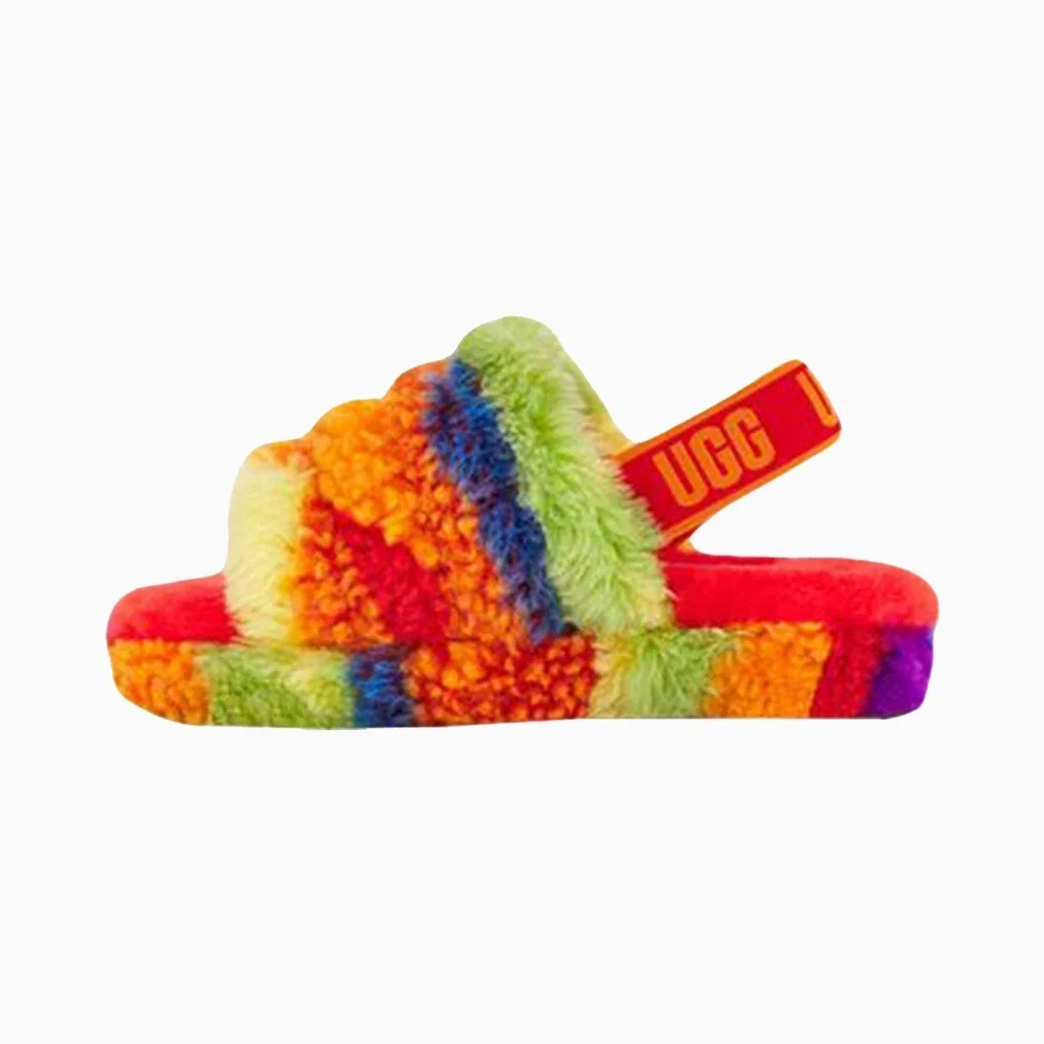 Детские сандалии-слайды UGG Fluff Yeah Cali Collage, мультиколор — фото 3