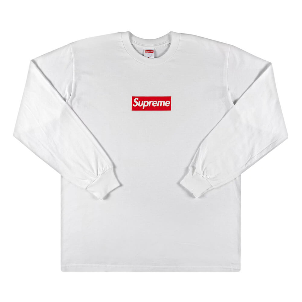 Лонгслив Supreme Box Logo, белый - фото