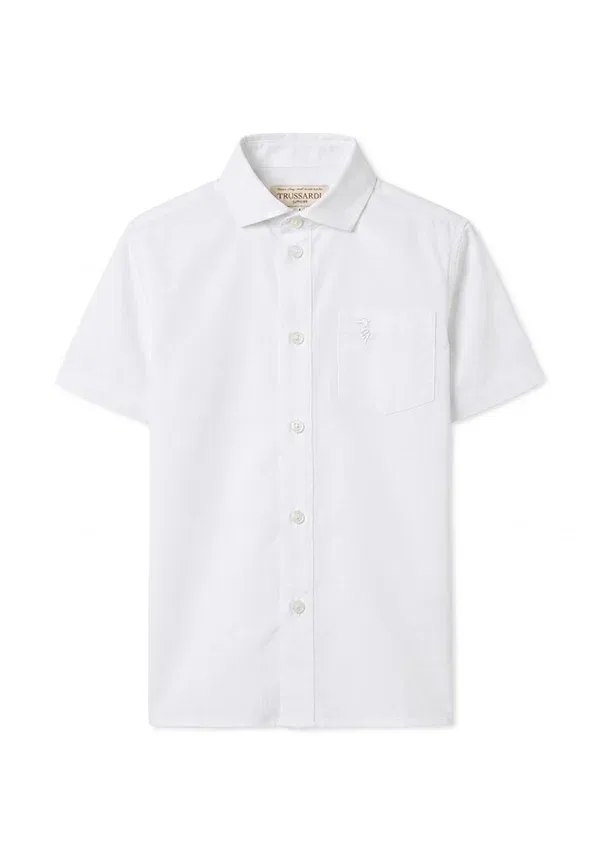 Рубашка из 100% хлопка Camicie Tru Trussardi Junior, белый