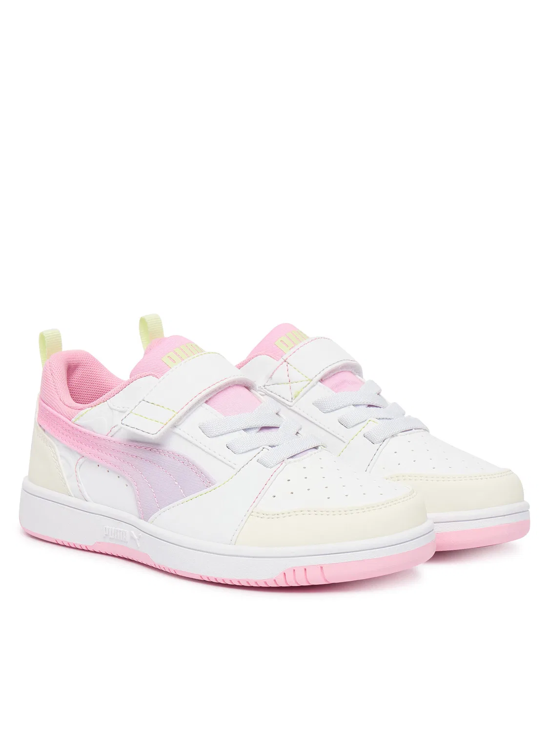 Кроссовки для девочки Rebound Lo Come On AC+ Puma, белый — фото 2