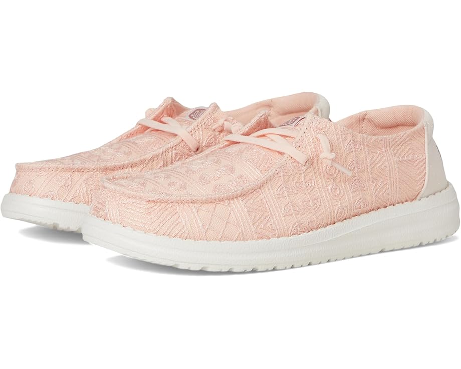 

Кроссовки Hey Dude Kids Wendy Crochet Lace, цвет Pale Pink