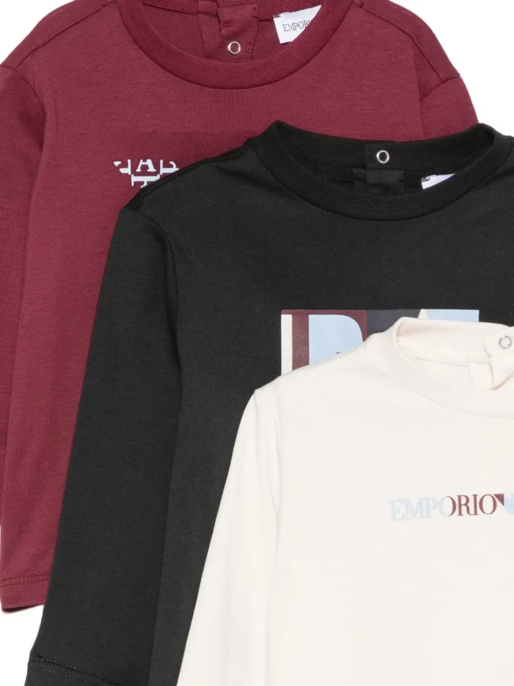 Комплект из трех футболок с логотипом Emporio Armani Kids, красный — фото 3