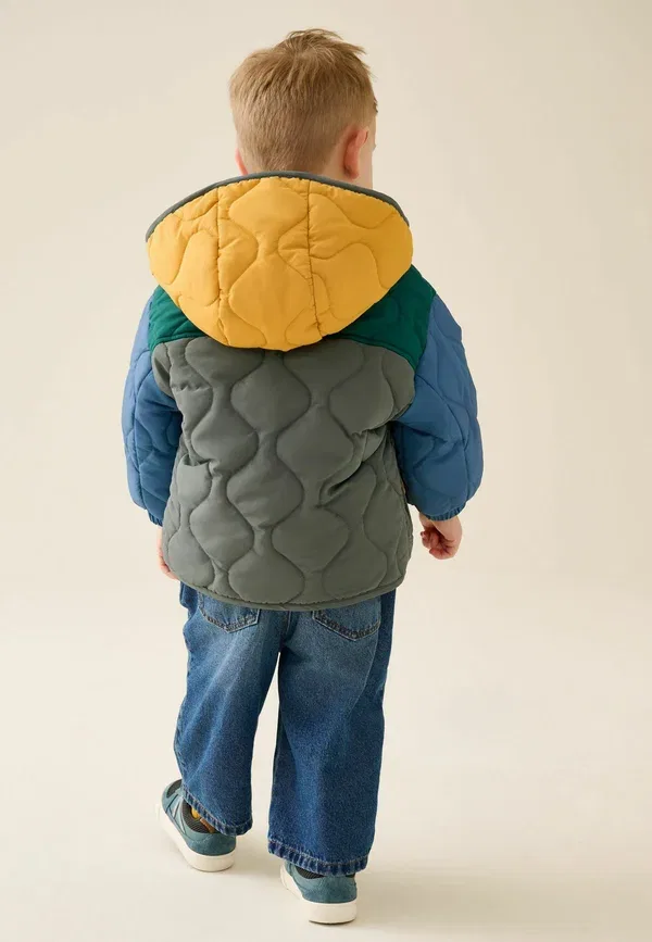 Пуховик со свободным кроем Regular fit - quilted coat - winter jacket Next, colour block