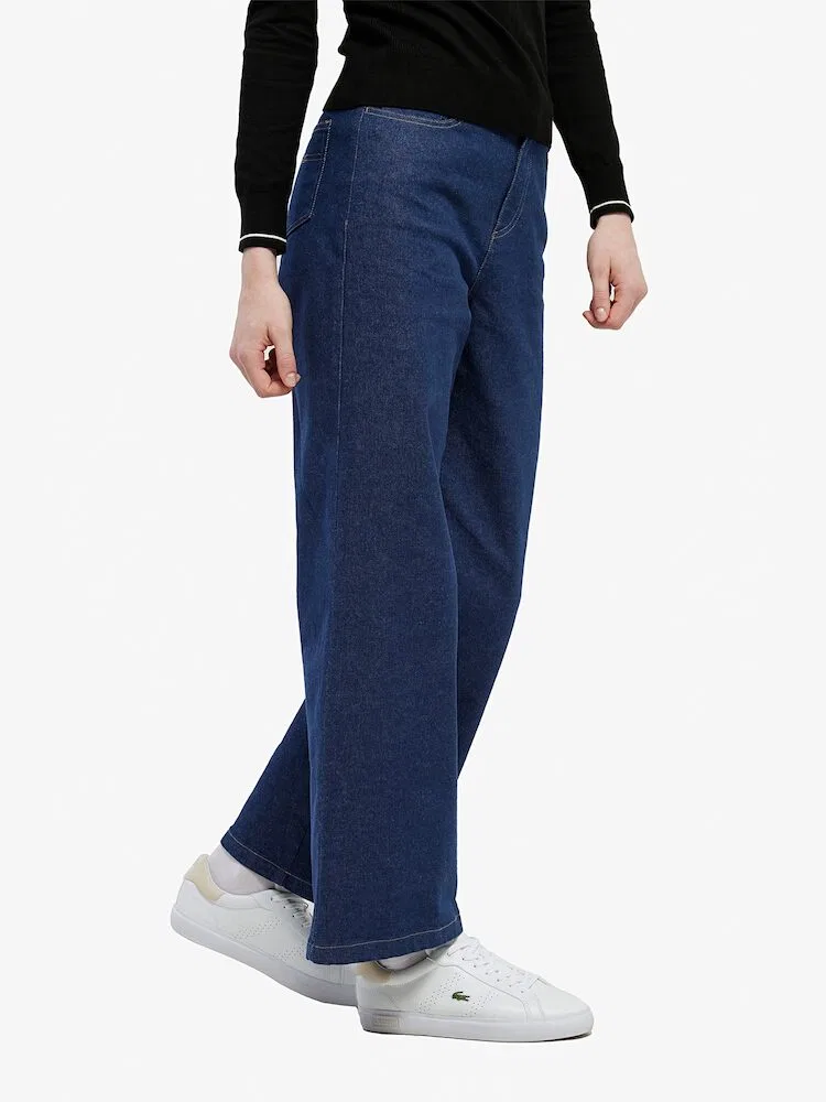 Джинсы LACOSTE полуширокие casual, модель HF608E-55N, синие — фото 3