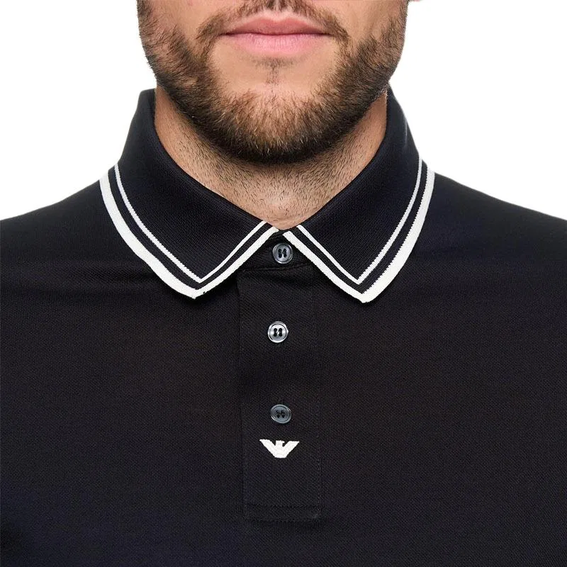 Мужское поло Emporio Armani, Black — фото 4