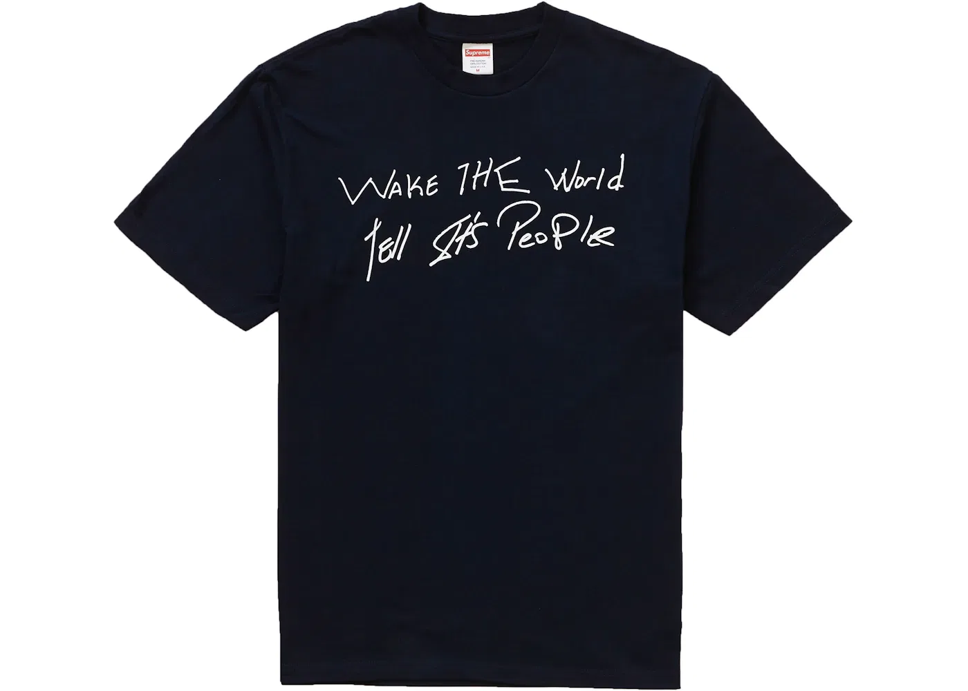Мужская футболка с принтом Supreme Buju Banton Wake The World Tee, Navy
