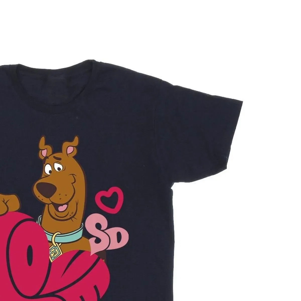 Детская футболка с принтом Love Heart Scooby Doo, Navy — фото 2