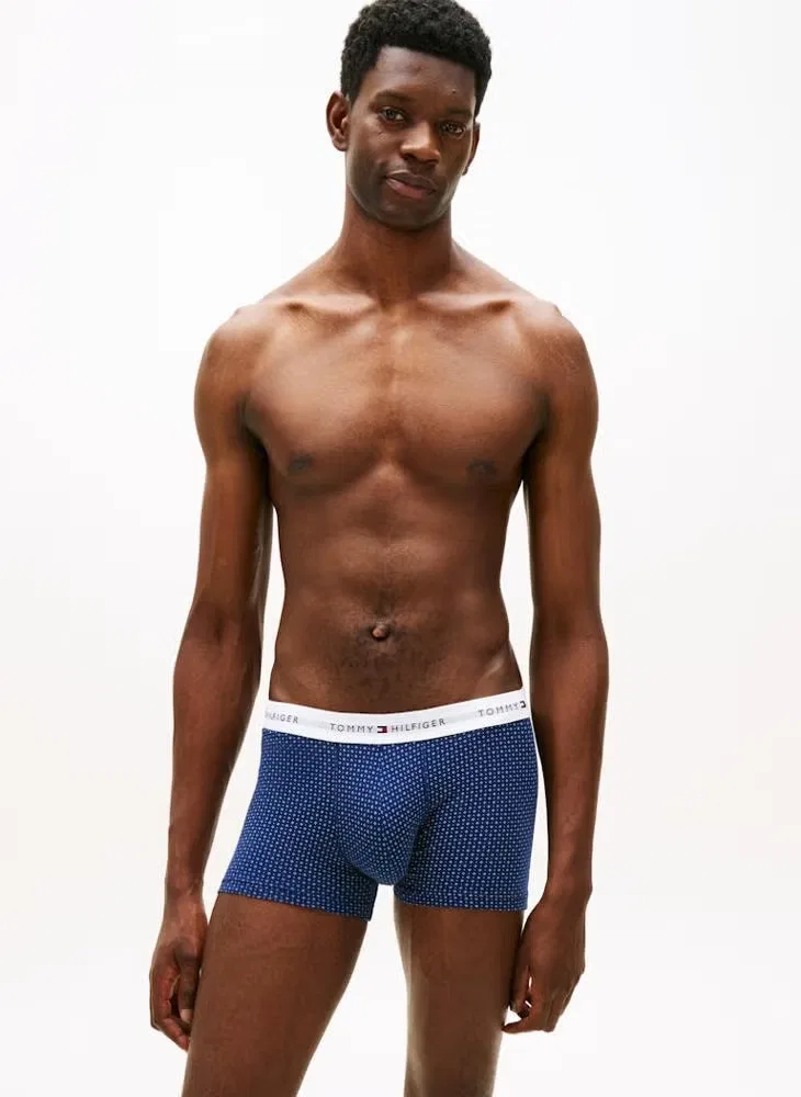 Трусы с эластичным поясом, комплект из 3 штук, 3-Pack signature logo waistband, Tommy Hilfiger, черный — фото 2