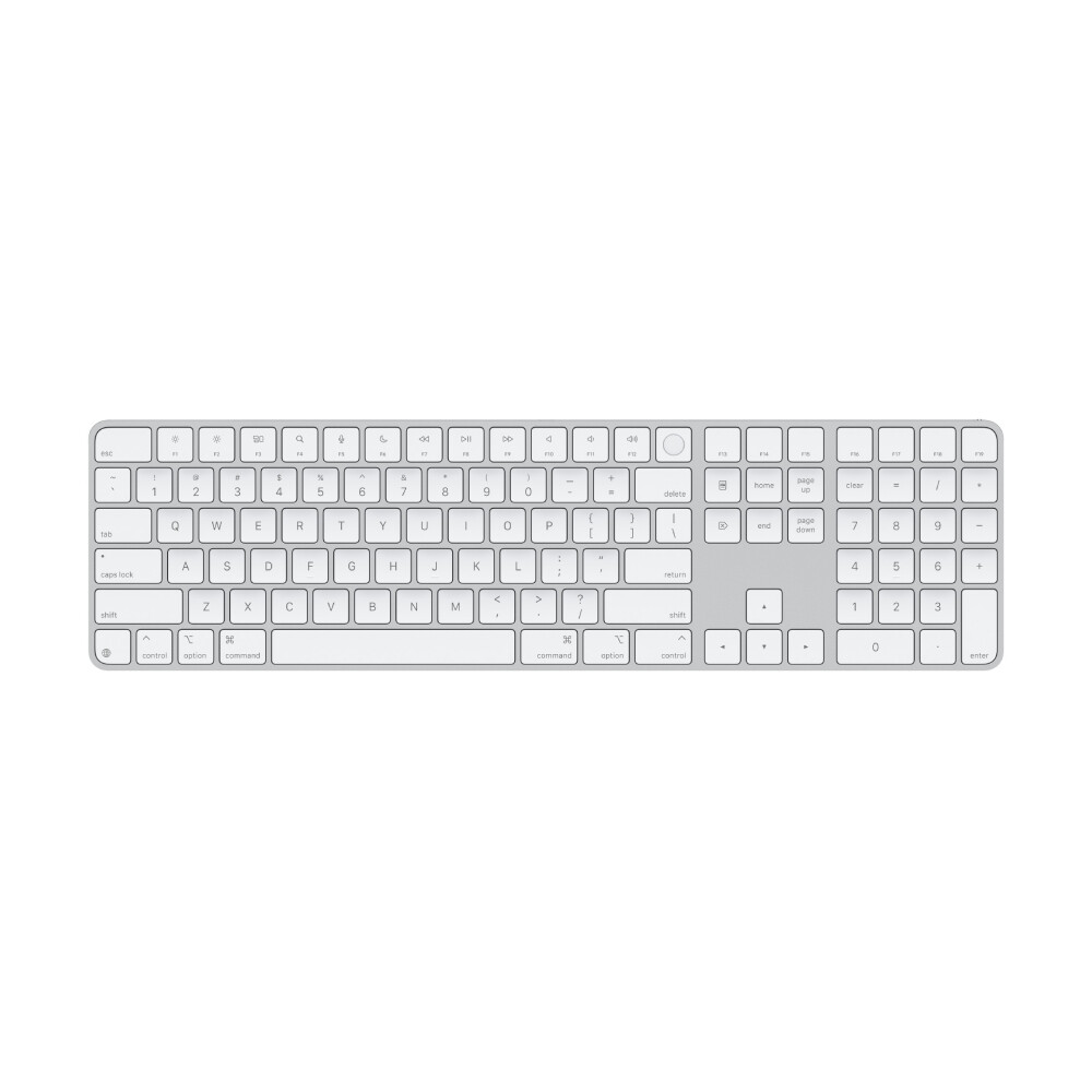 

Клавиатура беспроводная Apple Magic Keyboard c Touch ID и цифровой панелью (USB-C), US English, белые клавиши