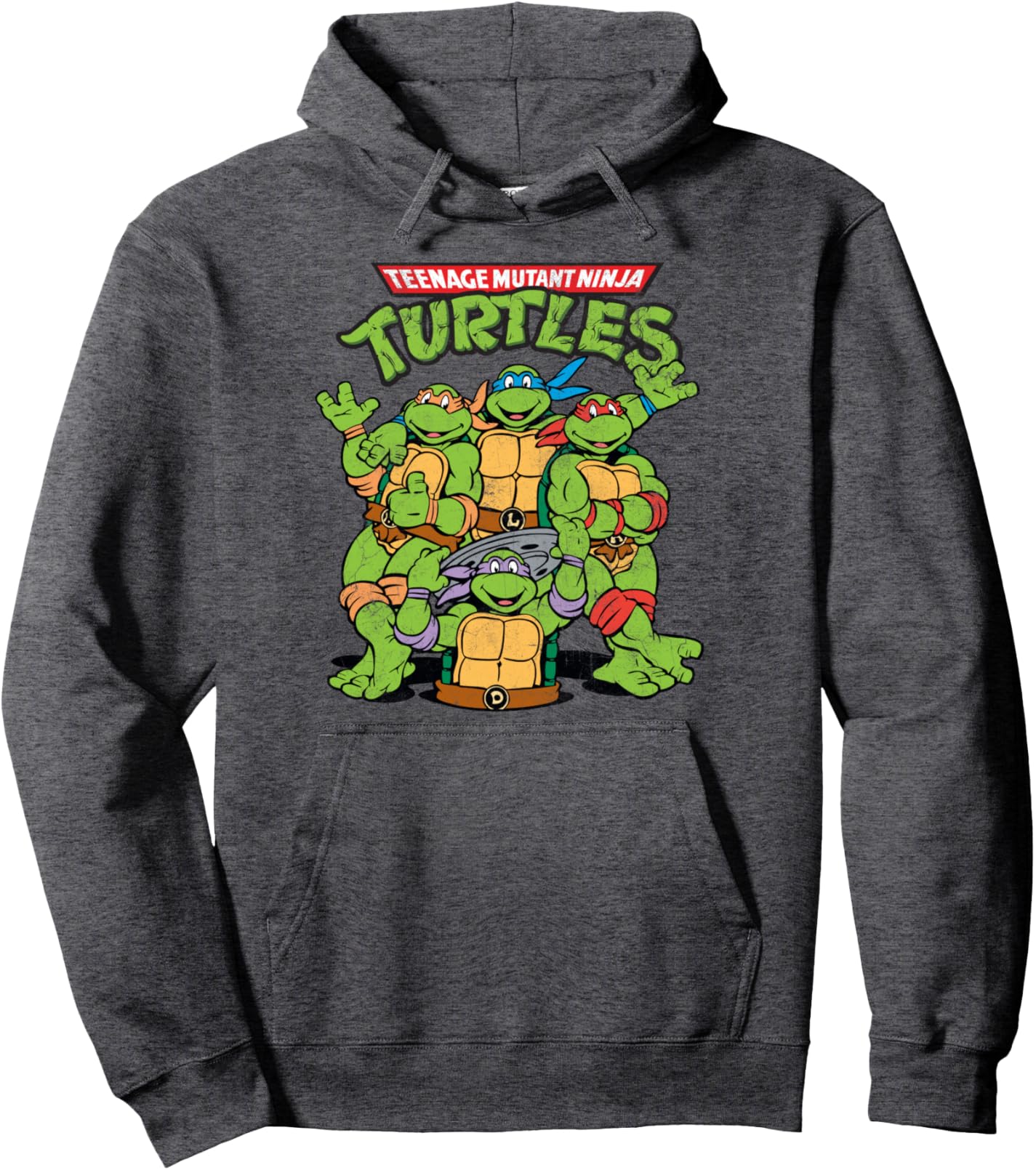 

Худи Teenage Mutant Ninja Turtles Classic Retro Logo, темно-серый вереск