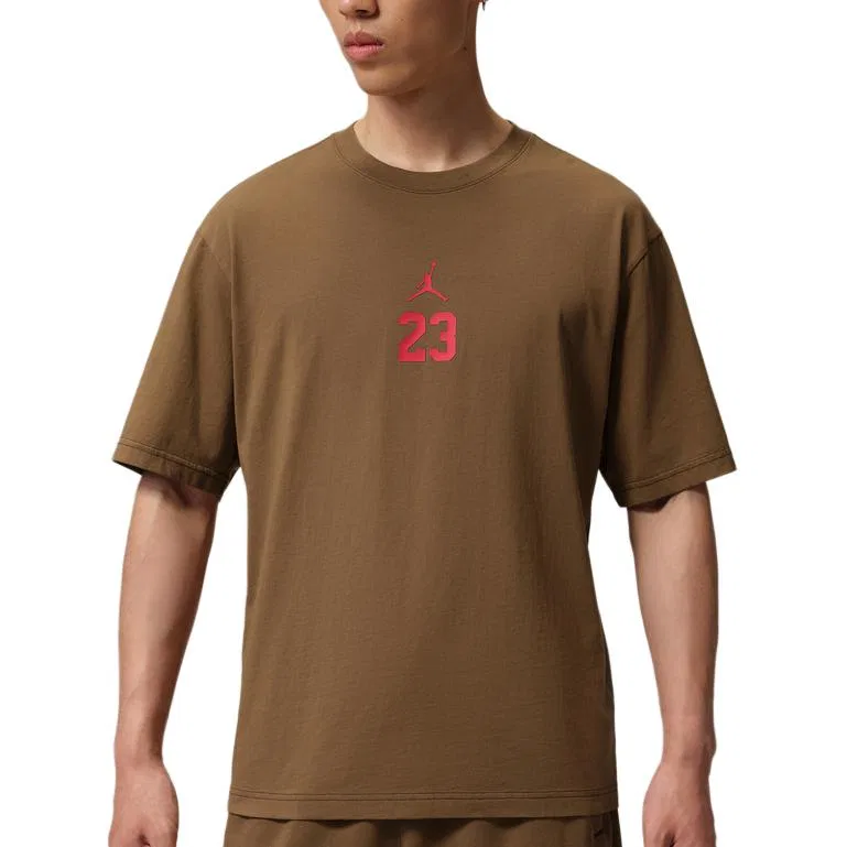Футболка с круглым вырезом, мужская, Jordan, Brown