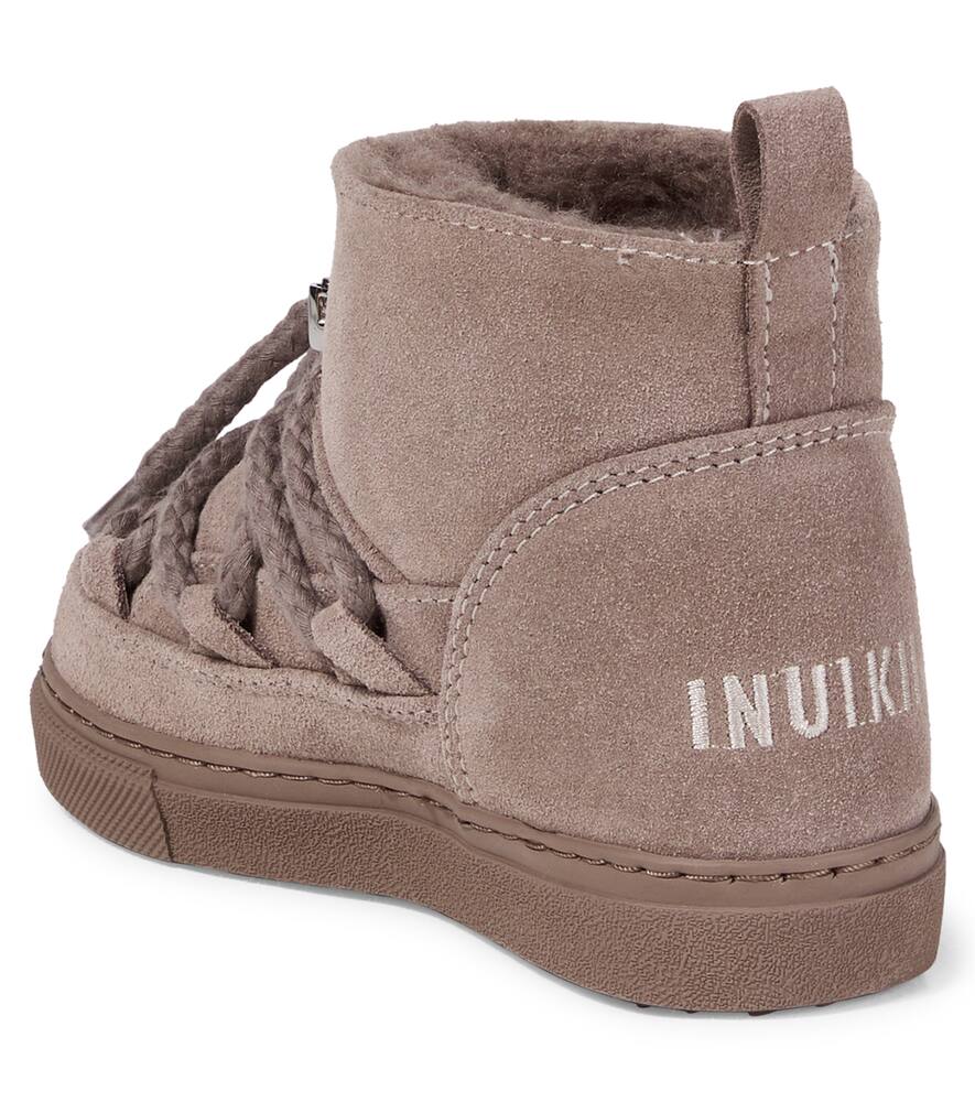 Классические низкие замшевые снегоступы Inuikii Kids, Taupe — фото 2