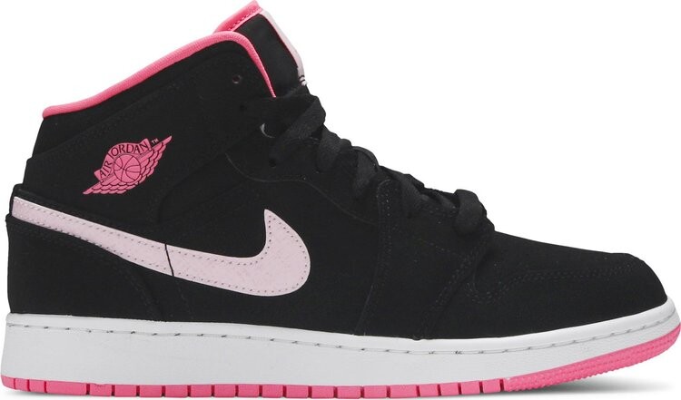 

Кроссовки Air Jordan 1 Mid GS Black Digital Pink, черный