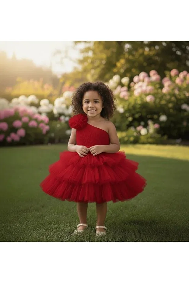 Детское платье для девочек хлопковое Asel Kids, Burgundy