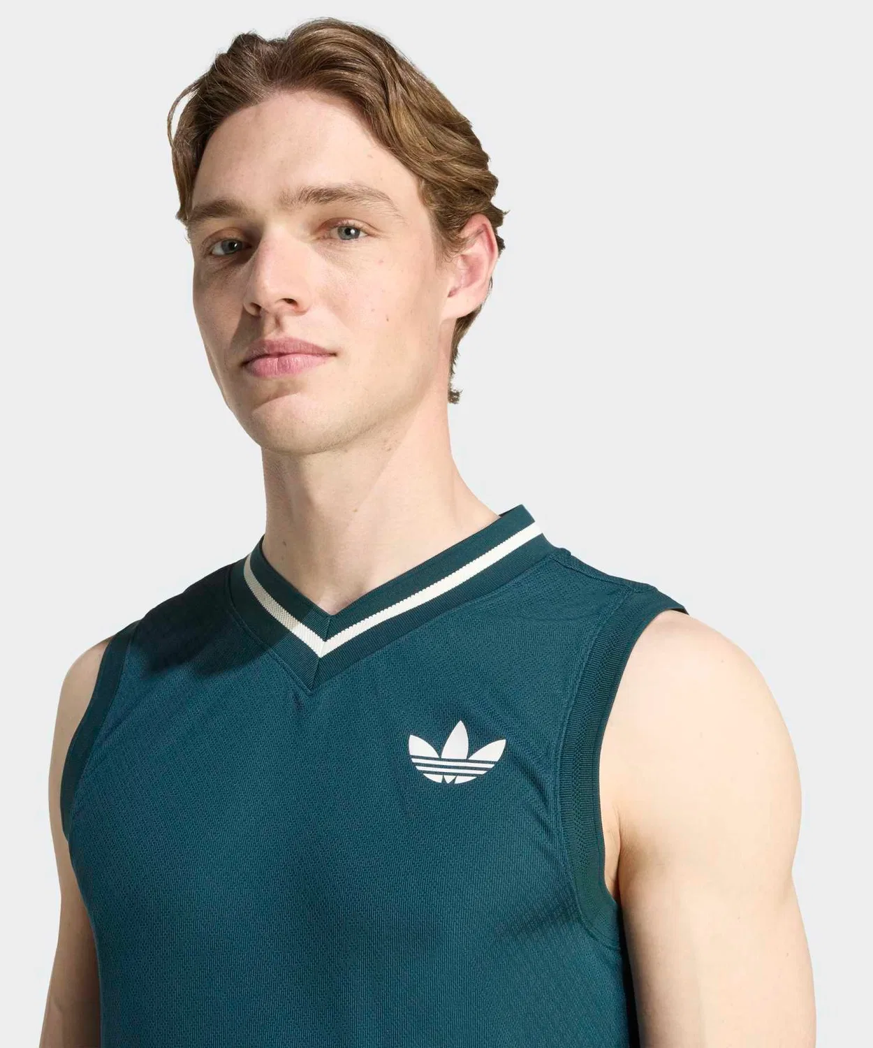 Мужской теннисный топ без рукавов Slim Fit Climacool Recycled Polyester Adidas, Green — фото 3