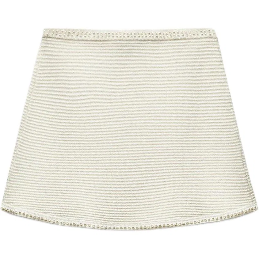 Женская юбка Casual Short Skirts Ecru, ZARA — фото 3