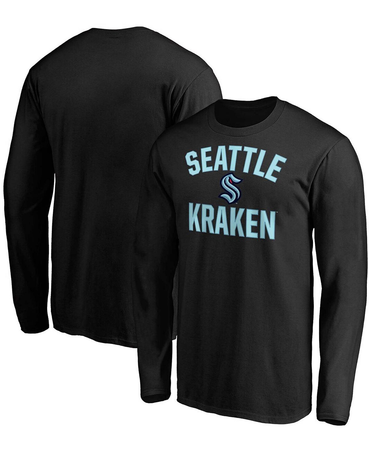

Мужская черная футболка с длинным рукавом seattle kraken victory arch Fanatics, черный