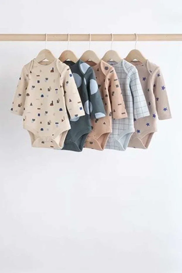 Детский комплект боди с длинным рукавом с принтом Next Baby, Multicolor