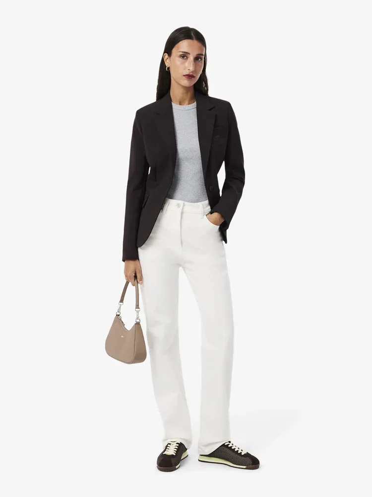 Футболка женская LACOSTE Slim Fit, серая — фото 4