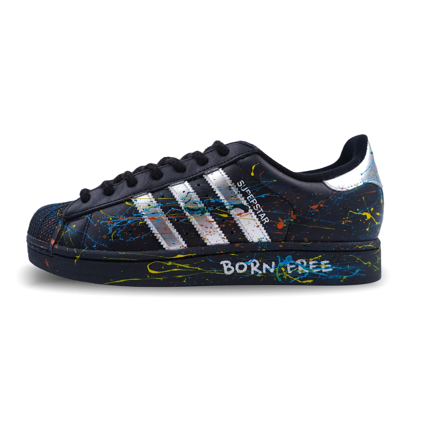 Детские кроссовки для скейтбординга с принтом Adidas Originals Superstar 2, Black Silver