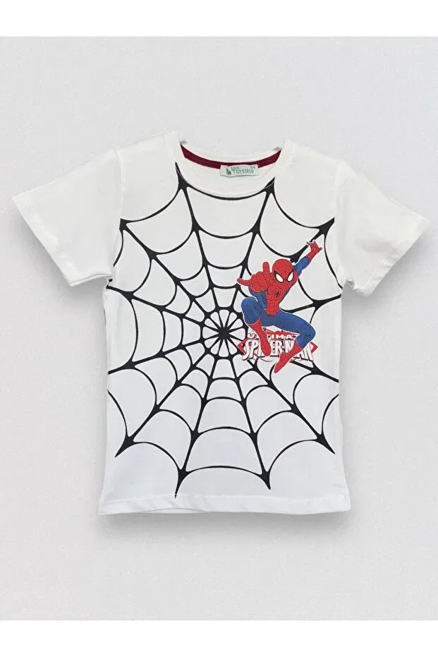 Детский комплект футболок с принтом Sonic-Spider,Man-Minecraft Little Tortoise, Black — фото 4