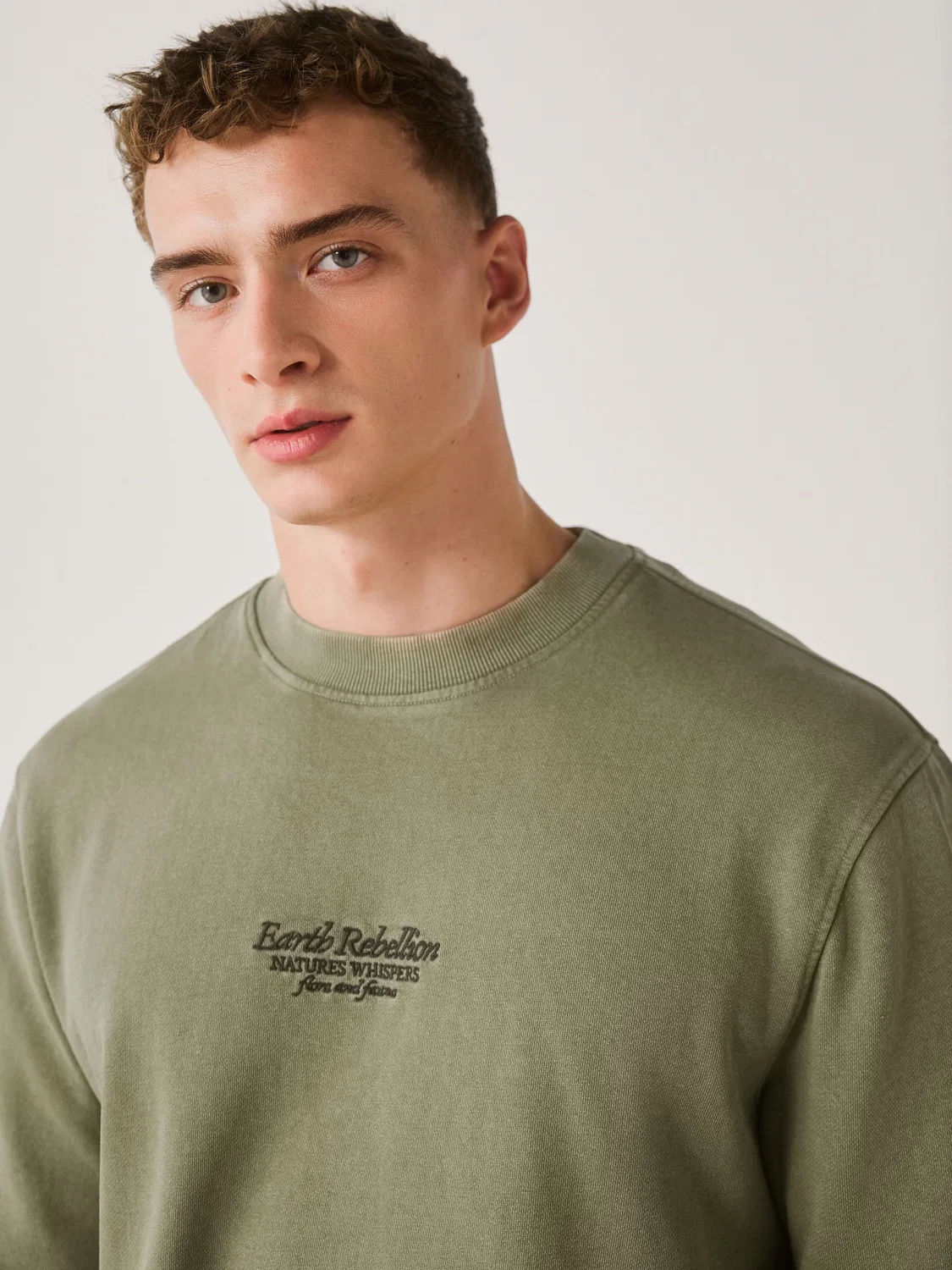 Свитшот с принтом, Khaki Green Next — фото 4