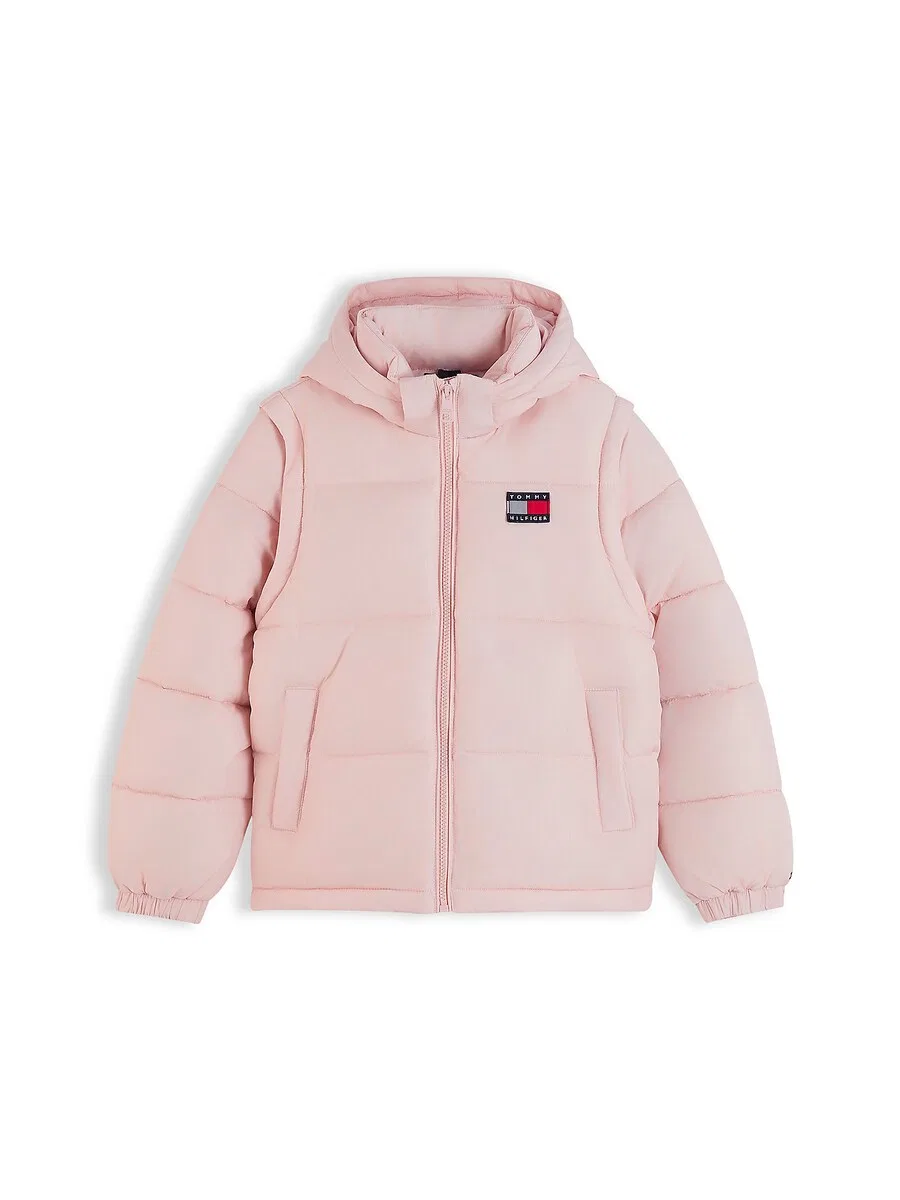 Зимняя куртка TOMMY HILFIGER 'Heritage' в нежно-розовом цвете