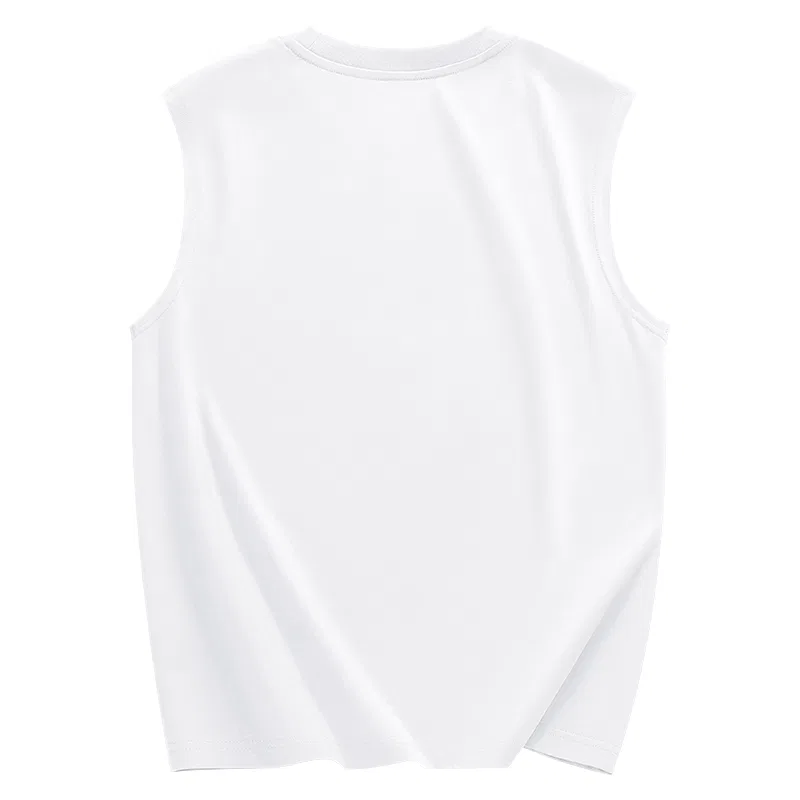 Детская майка-борцовка хлопковая MINISO, White — фото 3