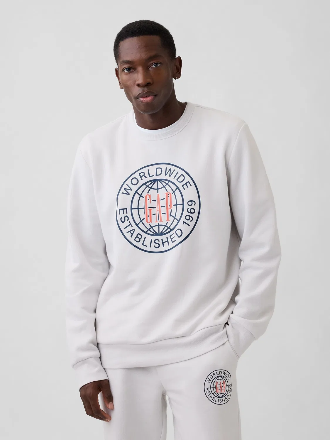 Свитшот Relaxed Graphic Gap, белый