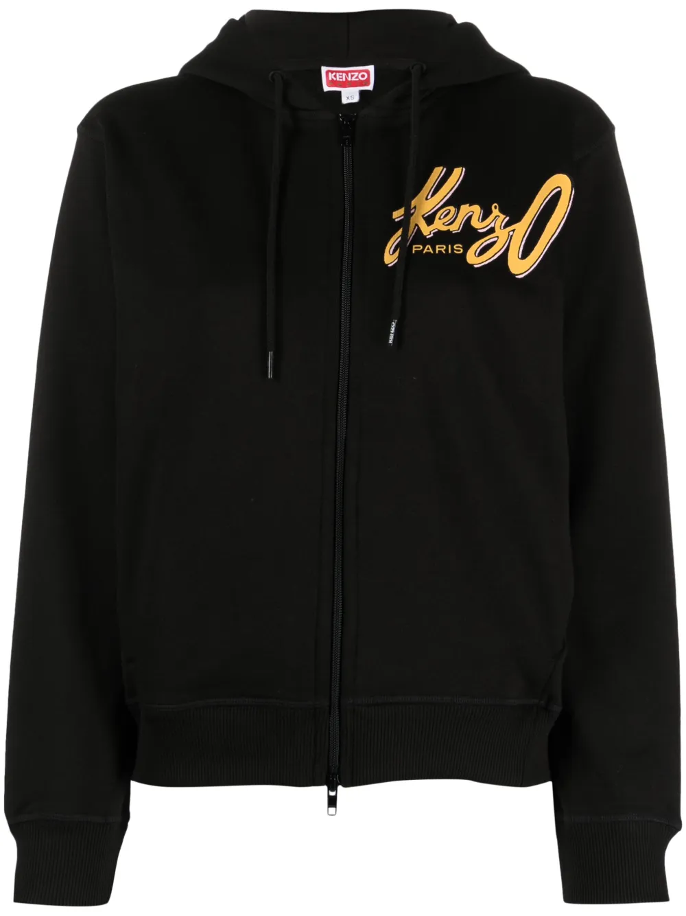 

Худи на молнии с логотипом KENZO, черный