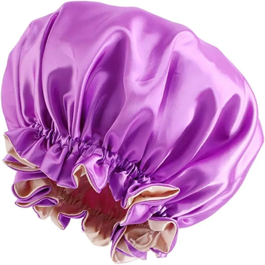 Шапочка для сна Satin, MdybF, двойной слой, бордовый