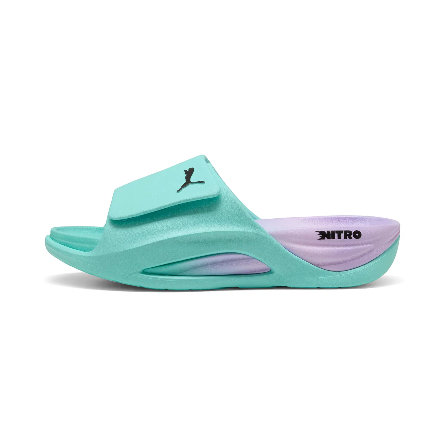 Детские шлепанцы из ЭВА PUMA Nitrocat V Slide, Cyan