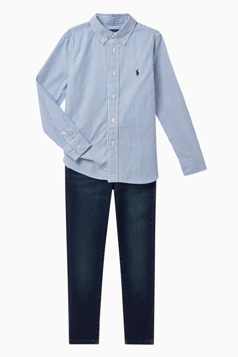 Рубашка в полоску Oxford Slim-Fit Polo Ralph Lauren — фото 2