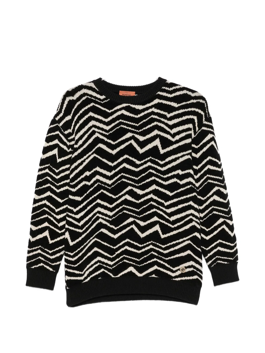 Свитер с узором зигзаг Missoni Kids, черный