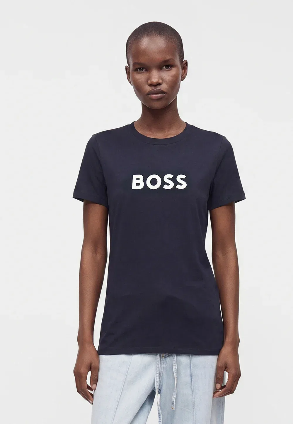 Футболка с ярким принтом Boss, Navy
